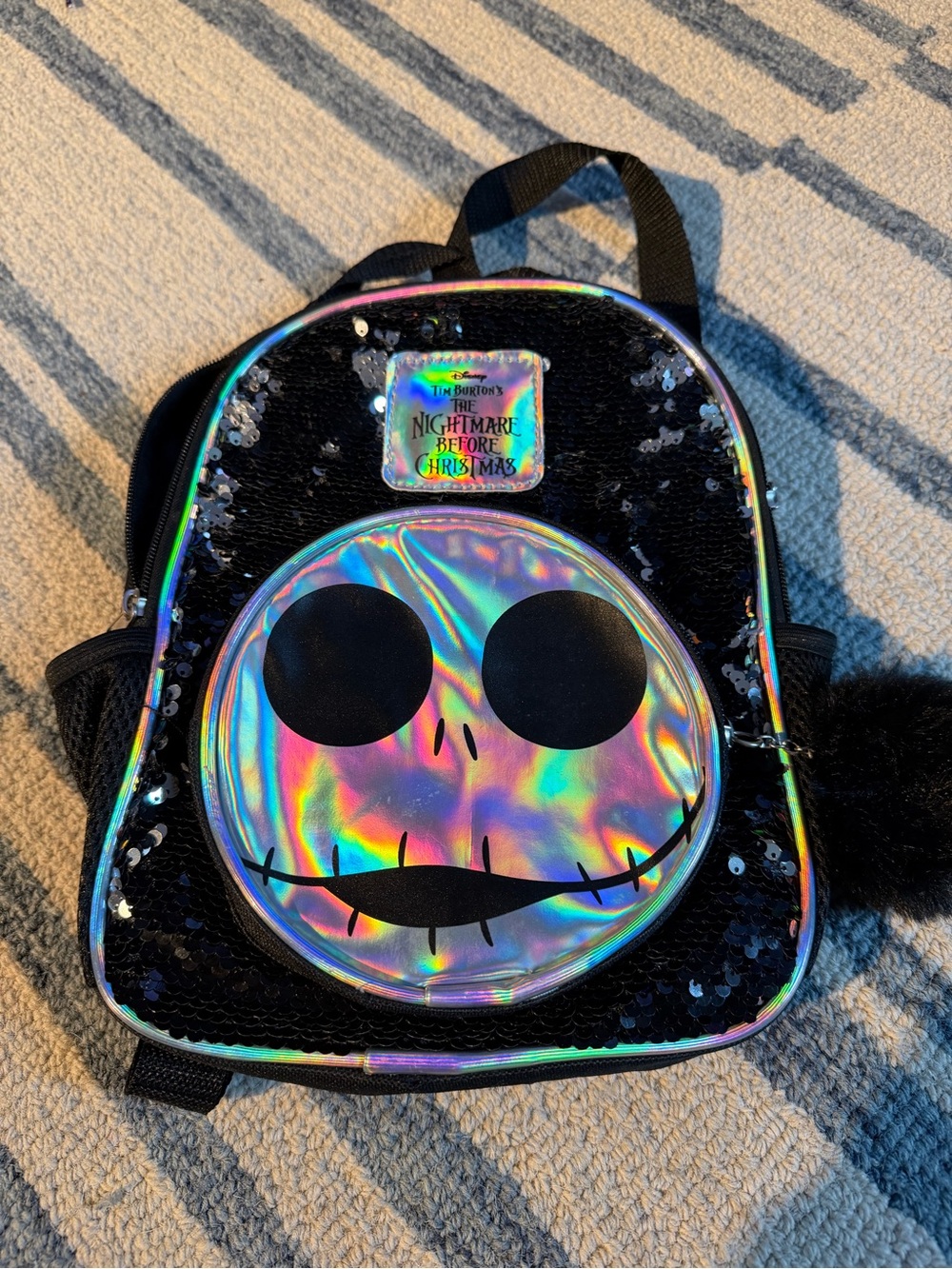 Holographic Jack Skellington Kids Backpack